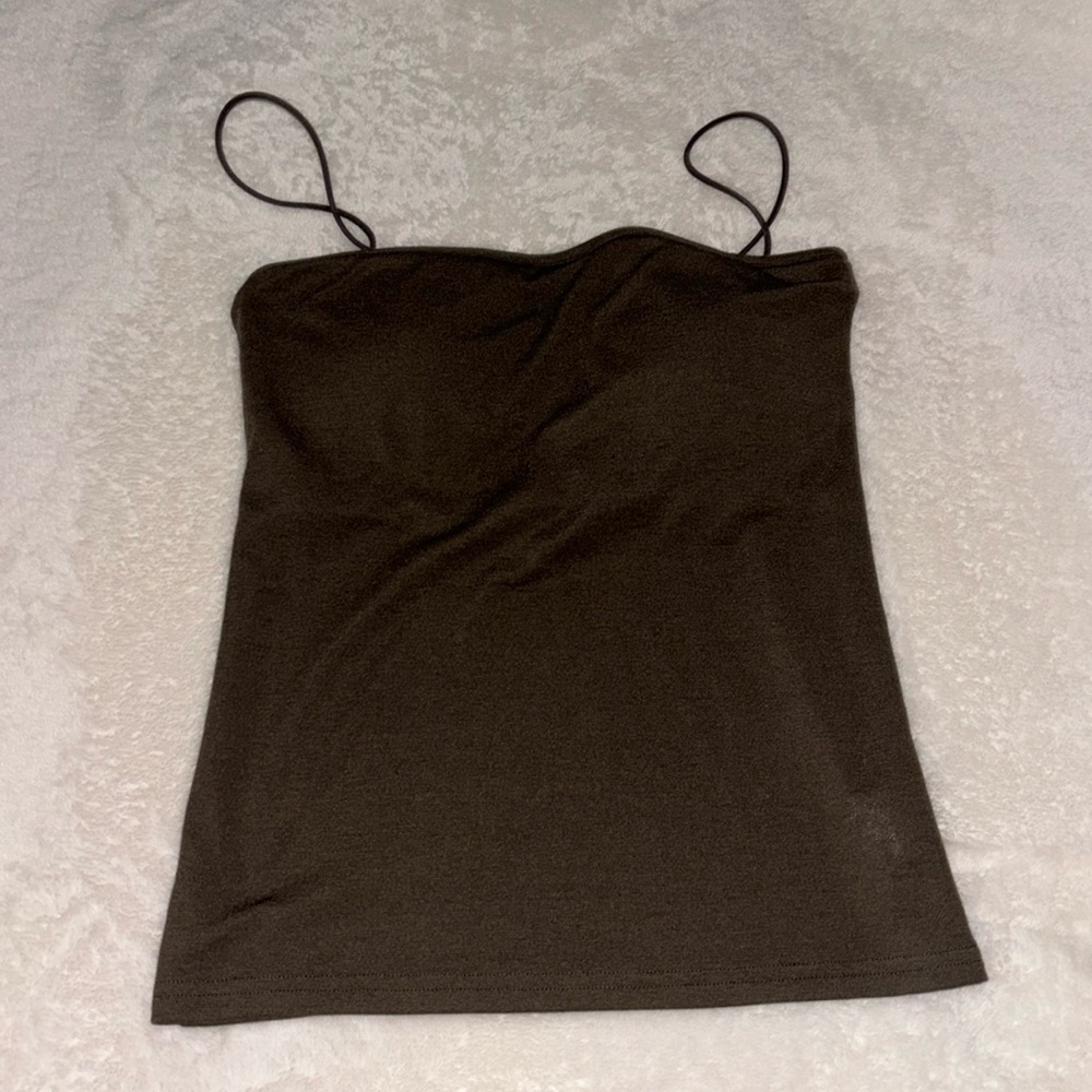 Espresso padded tank top